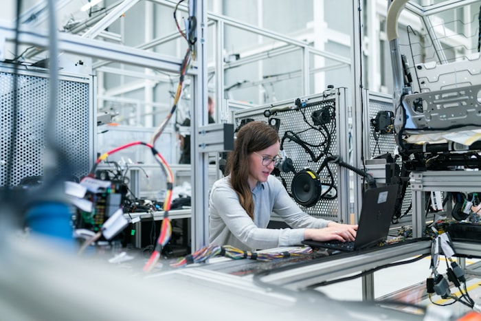 Manufacturing operator at machine